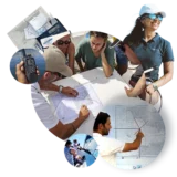 Alumnes del curs PER entre setmana fent pràctiques i estudiant carta a bord amb instructors d'Escola Port