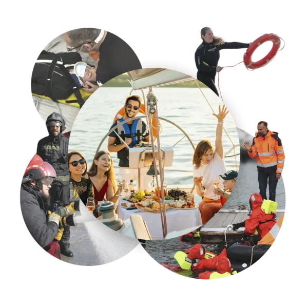 Formació professional nàutica: pràctiques STCW de contra incendis, sanitari i supervivència, i un xàrter amb passatgers a bord. Formació professional nàutica PPER: pràctiques STCW de contra incendis, sanitari i supervivència, i un xàrter amb passatgers a bord.
