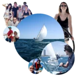 Cada semana podrás salir a navegar a vela por los alrededores del Port Olímpic de Barcelona.